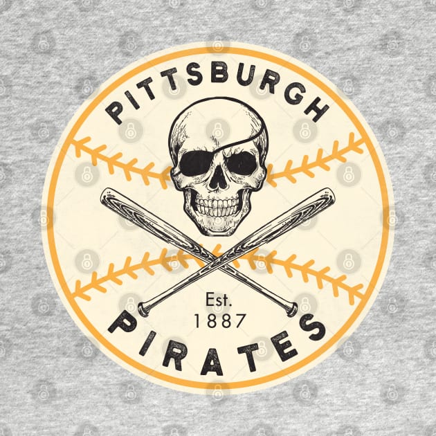 Pittsburgh Pirates 1 by Buck Tee Originals by Buck Tee